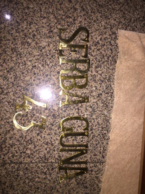 Nomor Rumah Kuningan S Tinggi 10 Cm Classic Antique Huruf S Angka Nomer Angka Nomor Perumahan Rumah