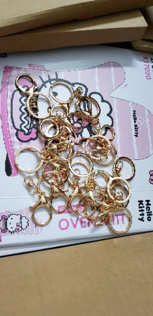 Gold / silver clasp / keychain paket isi 5pcs