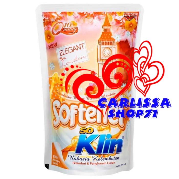 SO KLIN  SOFTENER REFILL 900ML LONDON, PARIS, TOKYO, NEW YORK