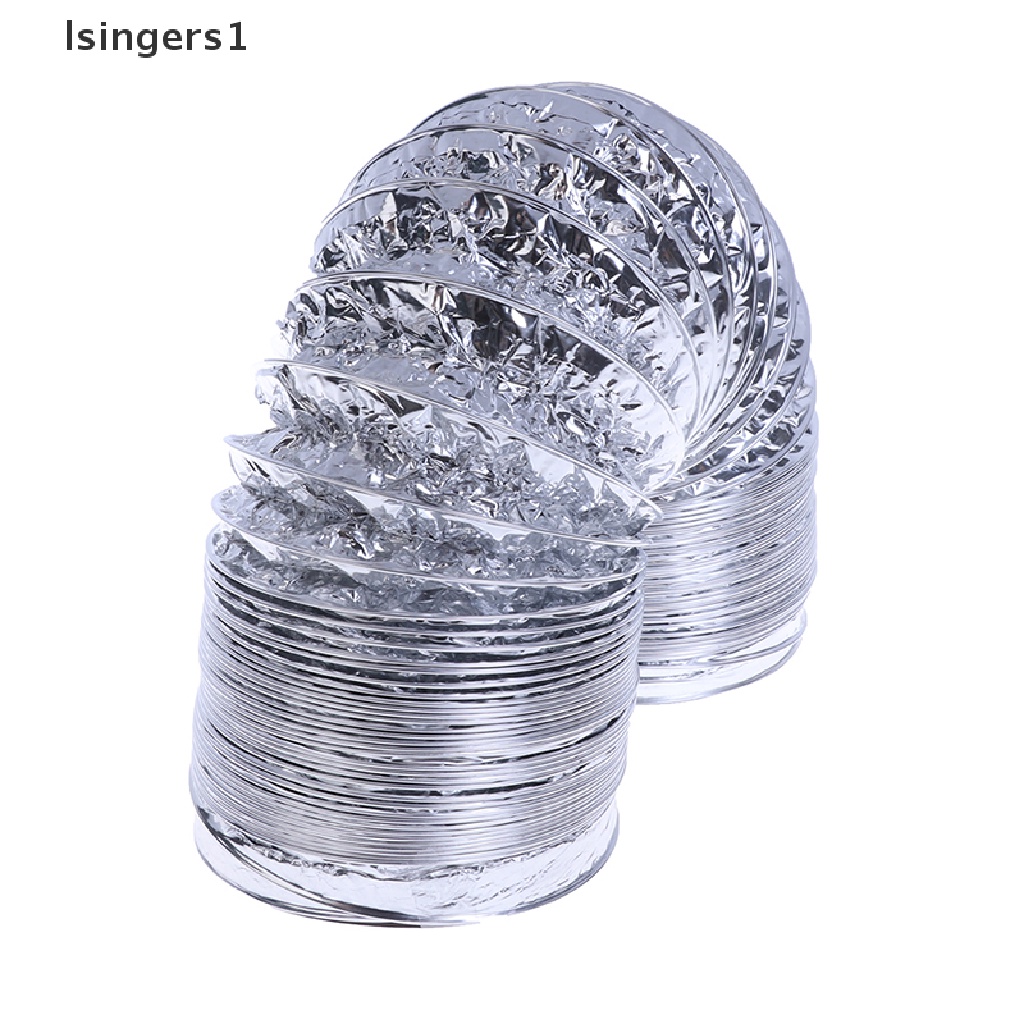 (lsingers1) Pipa Ventilasi Udara Bahan Aluminum Ukuran 4 &quot;/ 1.5M Flexible