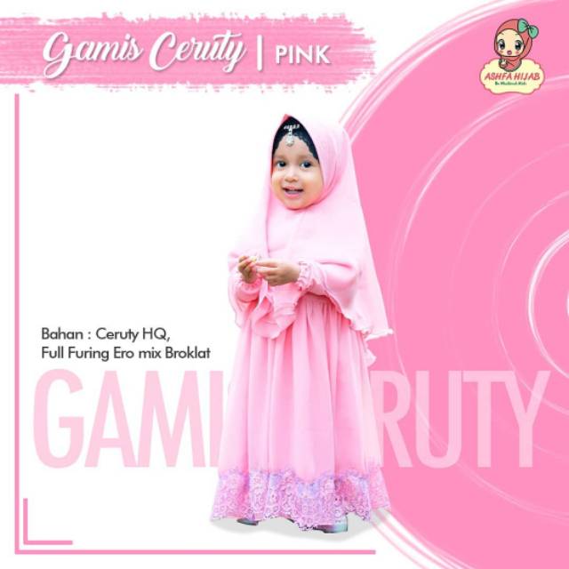 Gamis Ceruty Pink / Gamis Bayi Anak Ceruty Pink