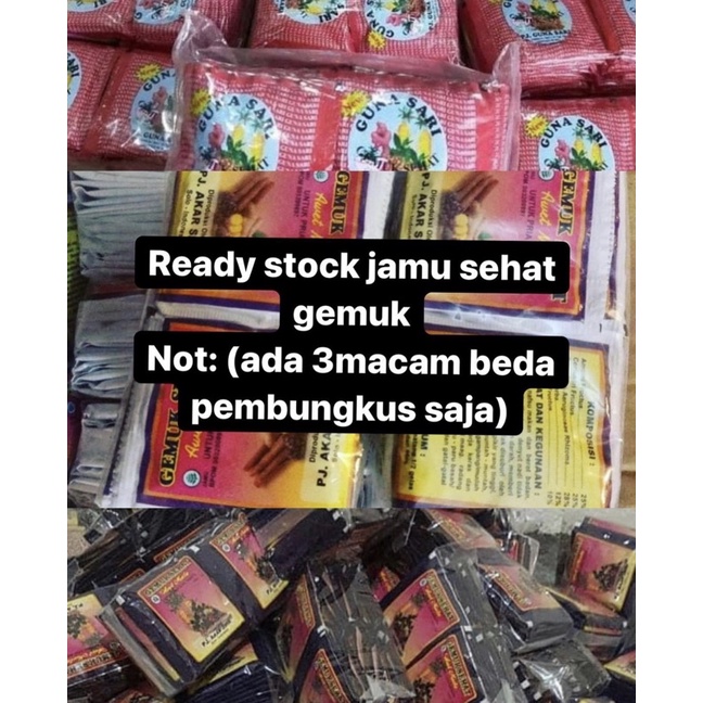 Jamu Gemuk Sehat Ori isi 30 pck