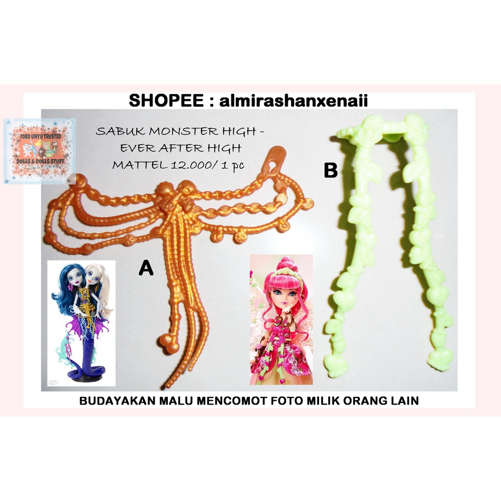 (A.K.S.E.S.O.R.I.S) Boneka Ever After High Mattel Cupid - Monster High Reef Pearl (ORIGINAL) A29