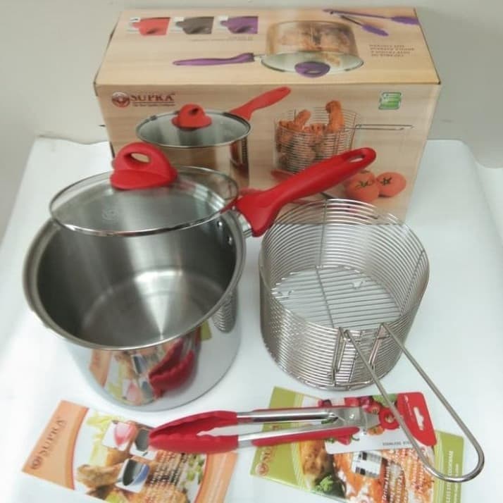 SUPRA DEEP FRYER 20 CM STAINLESS STEEL/ PANCI WAJAN PENGGORENGAN