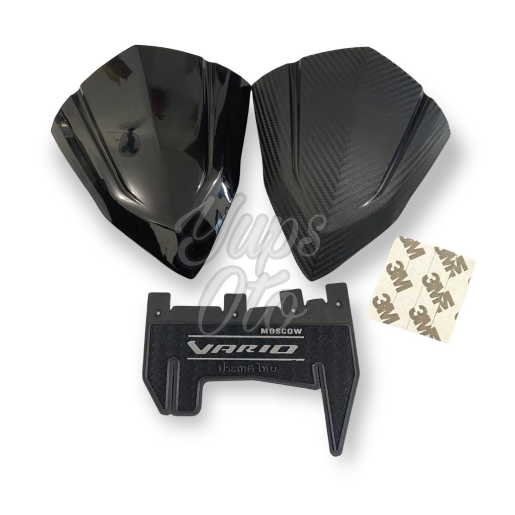 PAKET MURAH VISOR VARIO 125 NEW LED FI VARIO 150 ALL NEW OLD ESP LED KEYLESS WINDSHIELD ALL VARIO 125-150 KARBON DAN HITAM FREE DOUBLE TAPE 3M + MUDFLAP VARIO CARBON ABU MUD FLAP KARET KARPET KOLONG SPAKBOR PENAHAN LUMPUR VARIO