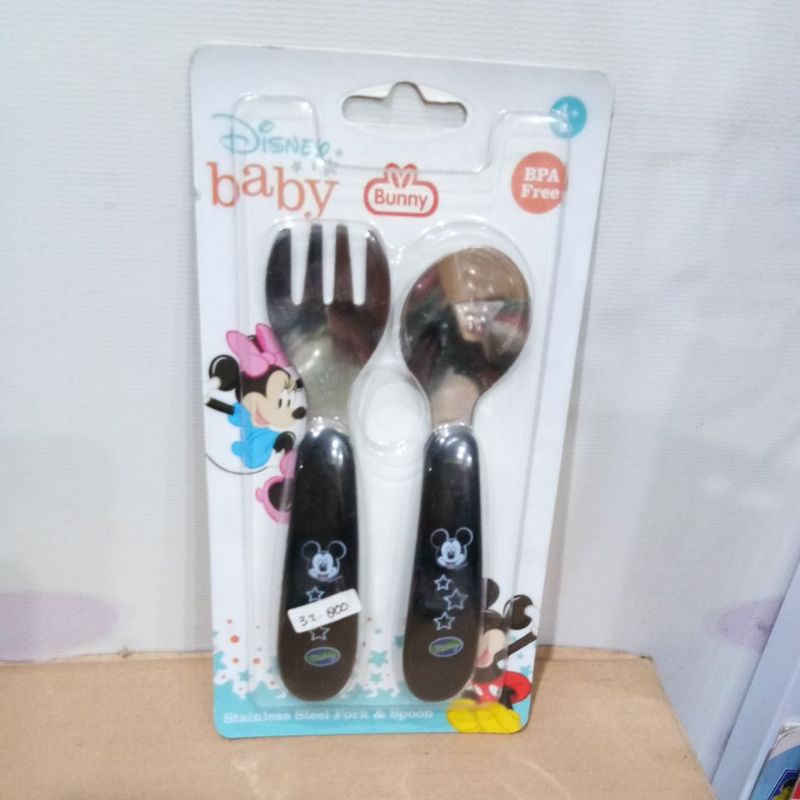 LUSTY BUNNY STAINLESS STEEL FORK &amp; SPOON DMM-9011