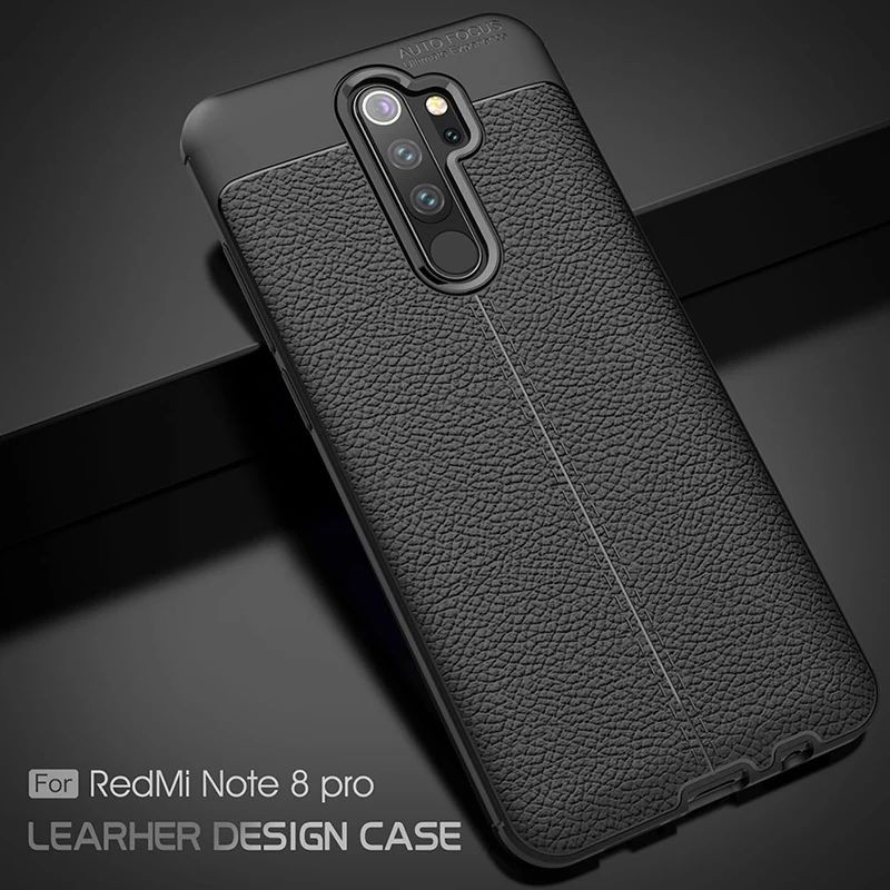 Softcase Xiaomi Redmi Note 8 Pro - Case Leather Redmi Note 8Pro Casing Silicon Autofocus TPU Slim