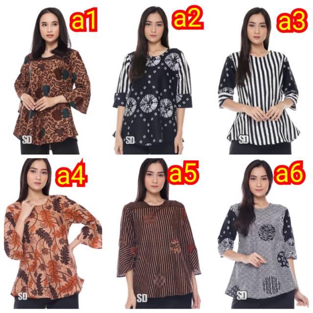 Batik BLUS BATIK ATASAN WANITA CANTIK GROSIR MURAH SERAGAM KERJA KANTOR