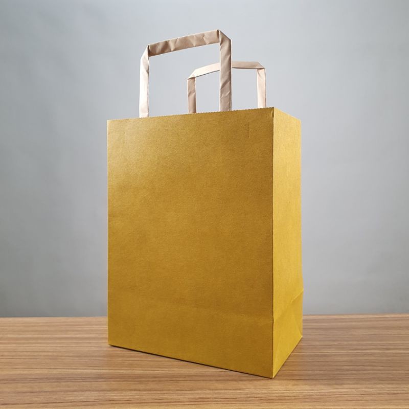 Paper Bag Warna Kuning / Flat / 20 x 12 x 26 | Shopee Indonesia
