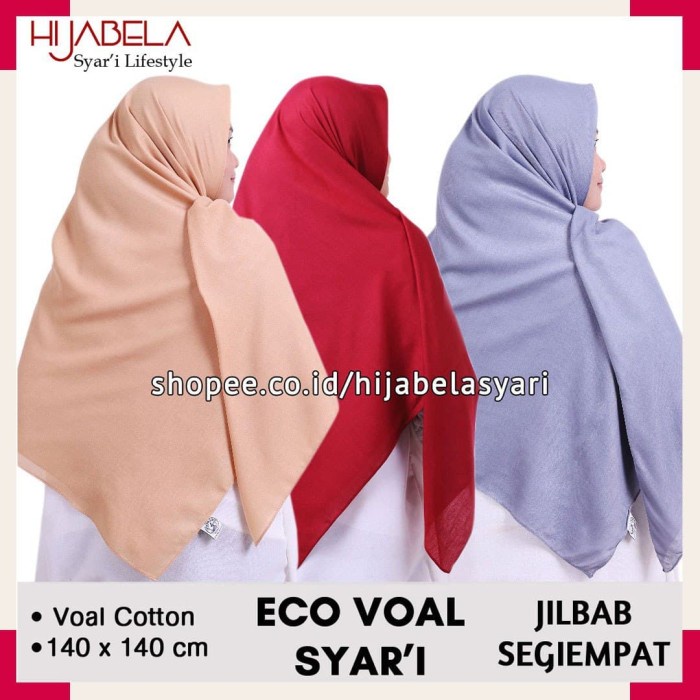 Promo   GROSIR Hijab Voal Syari Umama Scarf Kerudung Jilbab Polos Saudia Syari   Hanya di shopee