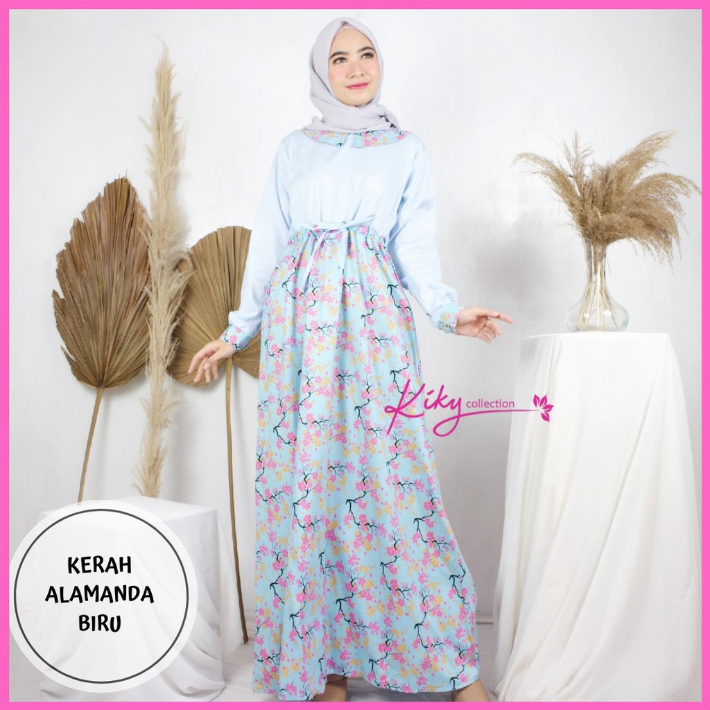 Gamis Katun Jepang Kerah Alamanda KIKY COLLECTION