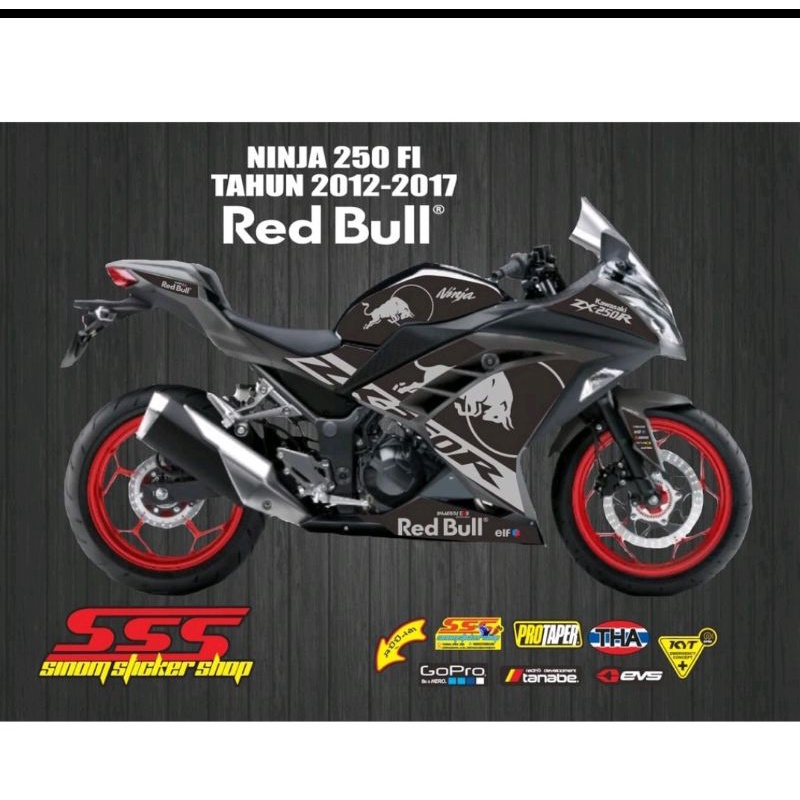 Striping Decal Ninja 250 FI RedBull