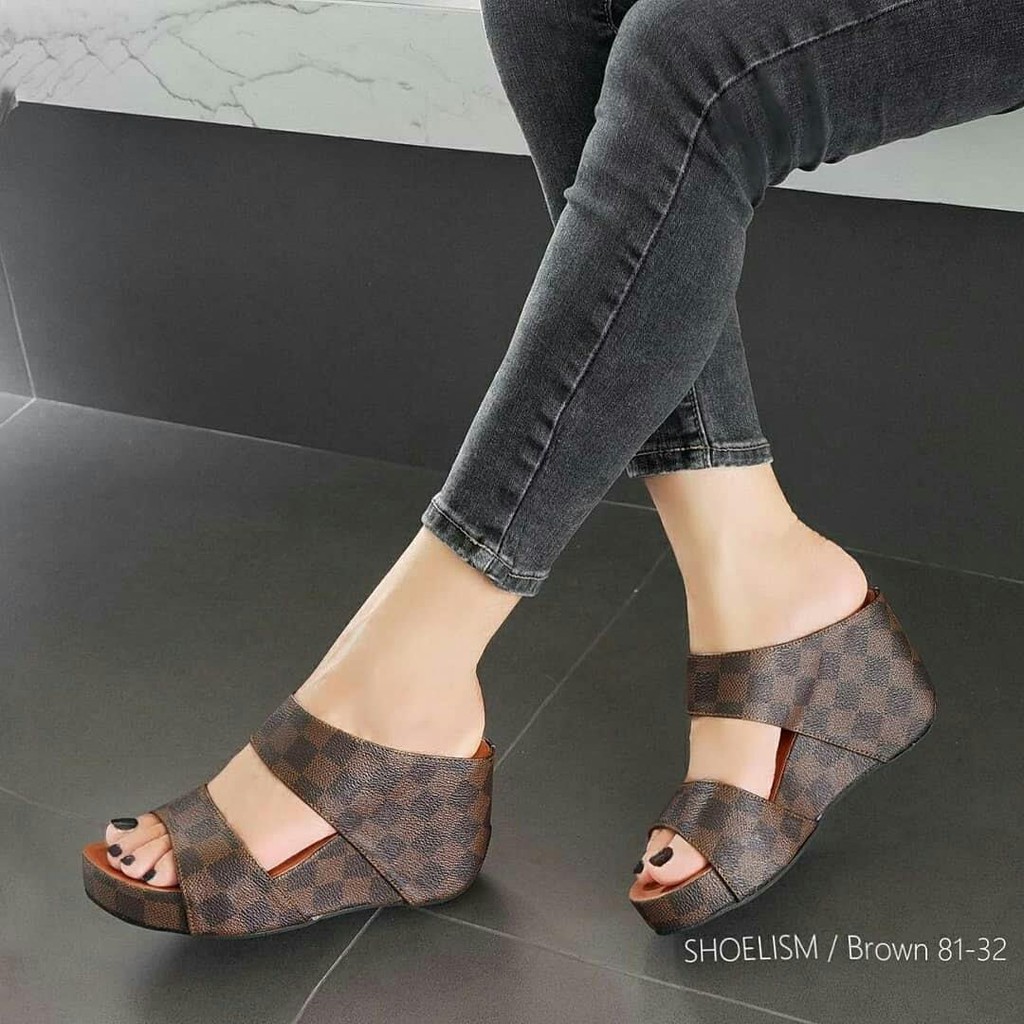 SANDAL WEDGES WANITA MODEL CATUR BANYAK WARNA