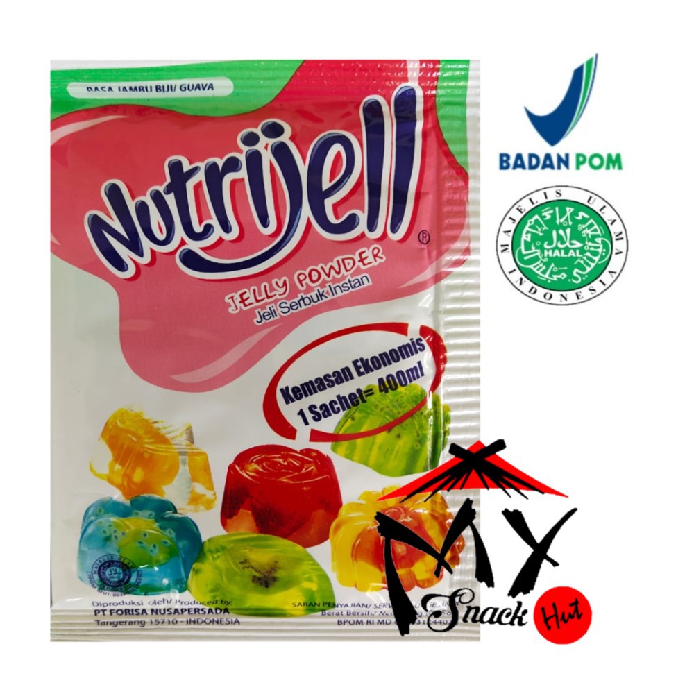 

NUTRIJELL JAMBU 10GR - NUTRIJEL GUAVA JELLY POWDER - SERBUK JELI KONNYAKU SERAT INSTAN EKONOMIS HALAL MUI