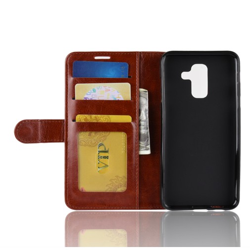 wallet case samsung a6 plus flip wallet premium