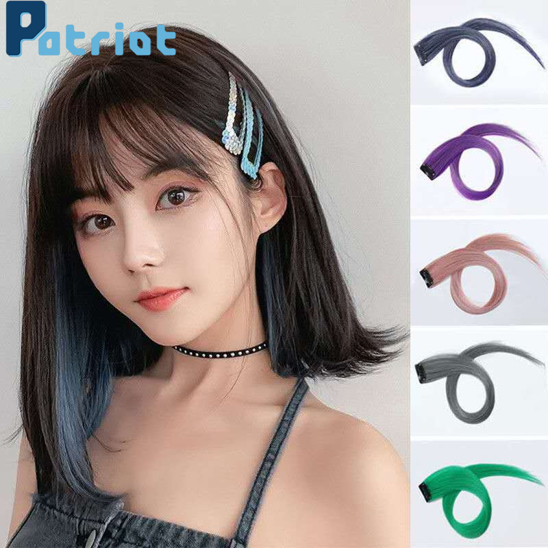 [Women Colourful Wig Piece  ] [ One Piece Seamless Wig Hair Clip] [ High Temperature Silk Wig Hairpin ] [  Wigs That Can Be Rolled and Trimmed ]