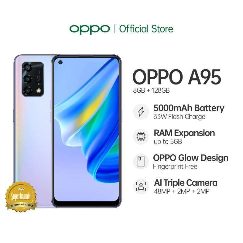 OPPO A95 RAM 8/128GB 100% BARU DAN BERGARANSI RESMI OPPO INDONESIA