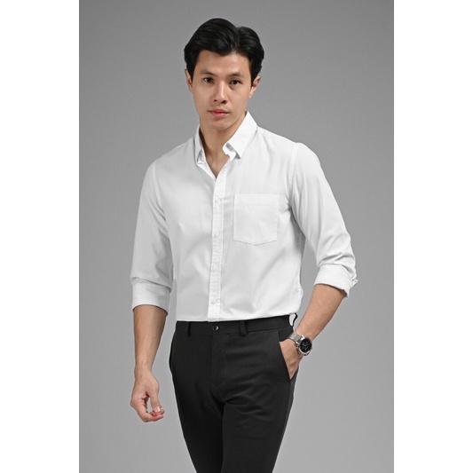KEMEJA MALE.ID | HEYMALE ELGANT BASIC SHIRT WHITE (SIZE S, M, L)