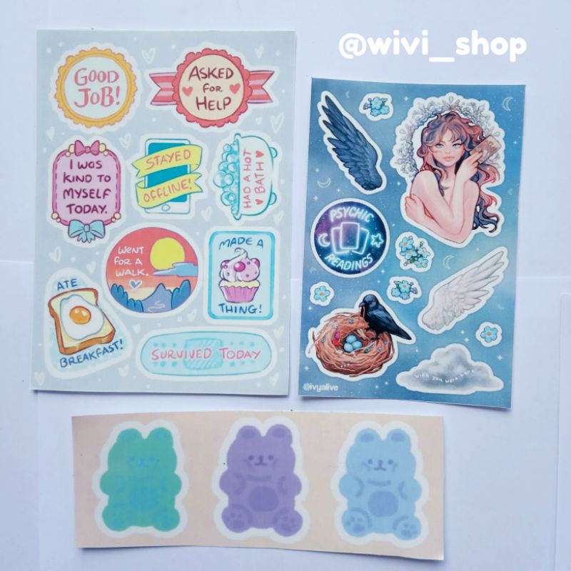 Jual Stickers Journal || Stiker Journal Cute || Stickers Journal Blue ...