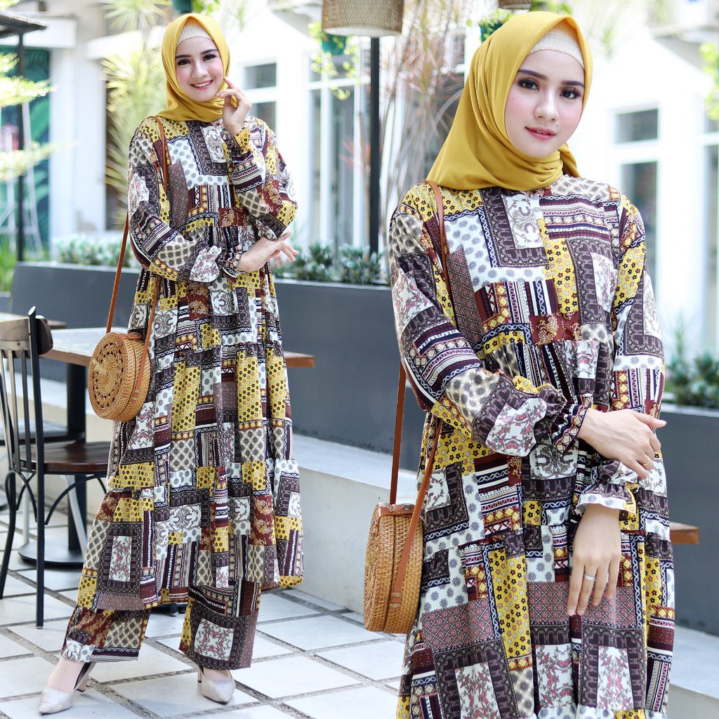 HOPYLOVY - Setelan Wanita Kekinian Habibah