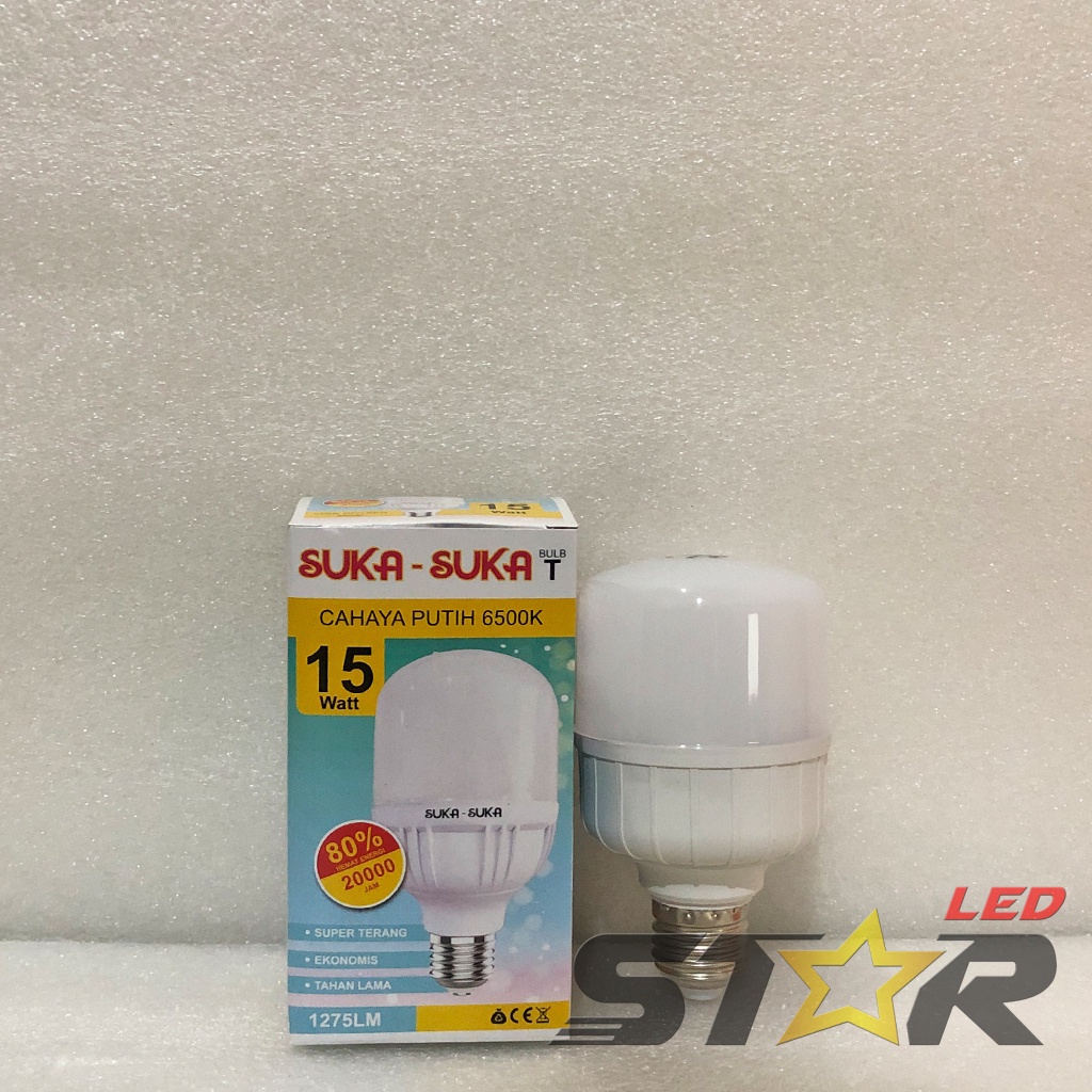 SUKA SUKA LED Bulb T 5 Watt 10 Watt 15 Watt 20 Watt 30 Watt Lampu Murah Hemat Awet Tahan Lama Star LED