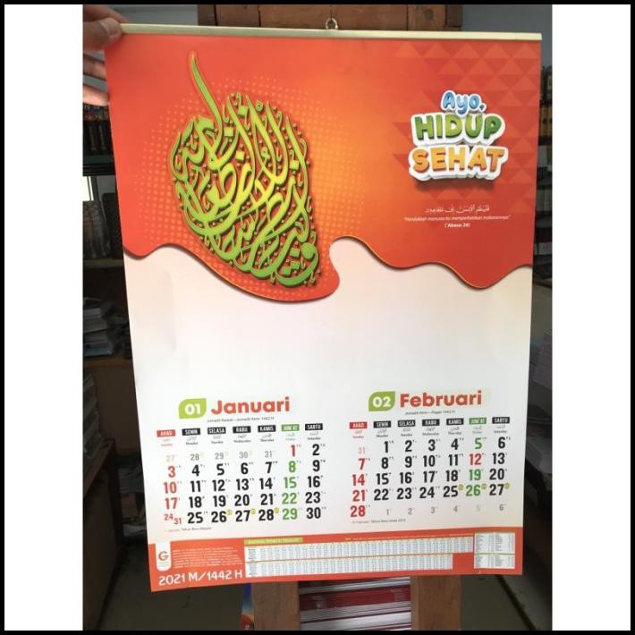 

Sp Kalender Masehi 2021 & Hijriyah 1442 Kaligrafi Disertai Jadwal Shol
