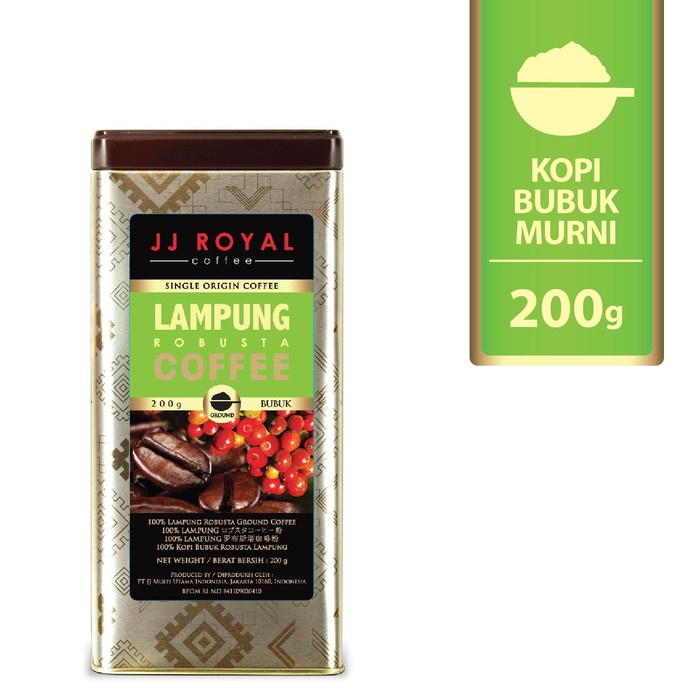 

vf2011vf Coffee/Kopi Jj Royal Lampung Robusta Ground Tin 200G Ds20X11