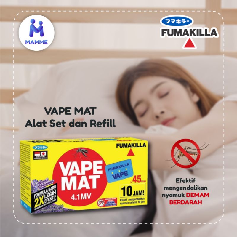 Fumakilla Vape Mat / Obat Nyamuk Elektrik / Blooming Floral Lavender Refill isi 21 / 45 pcs