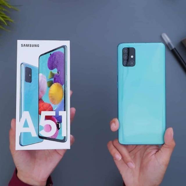 hp smartphone smart phone samsung A51 Ram 6GB 8GB Internal 128GB Android quad kamera murah resmi-1