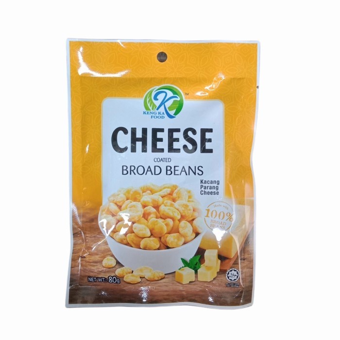 

KENG KA FOOD CHESEE COATED BROAD BEANS 80 GR KENGKA KACANG PARANG KEJU