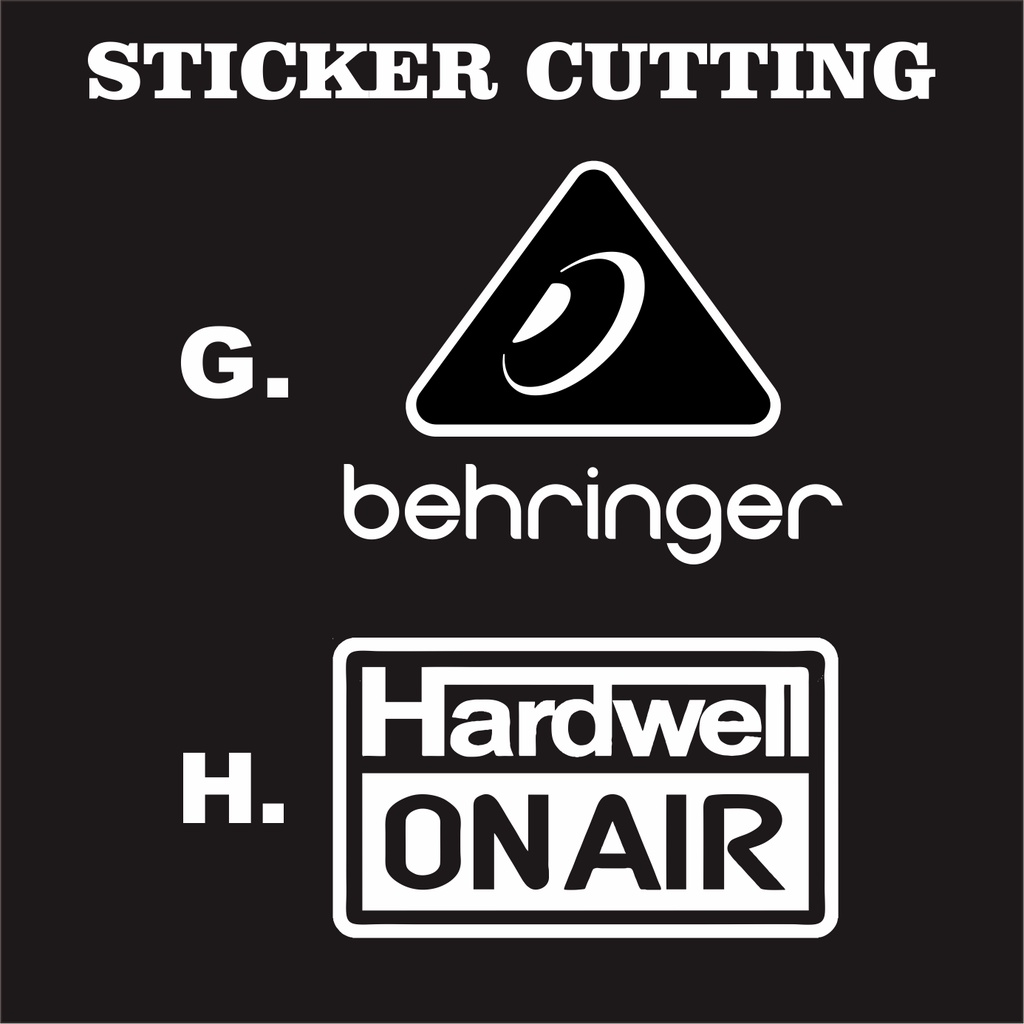 Sticker Cutting Audio Music /JBL,Mackie,DLL