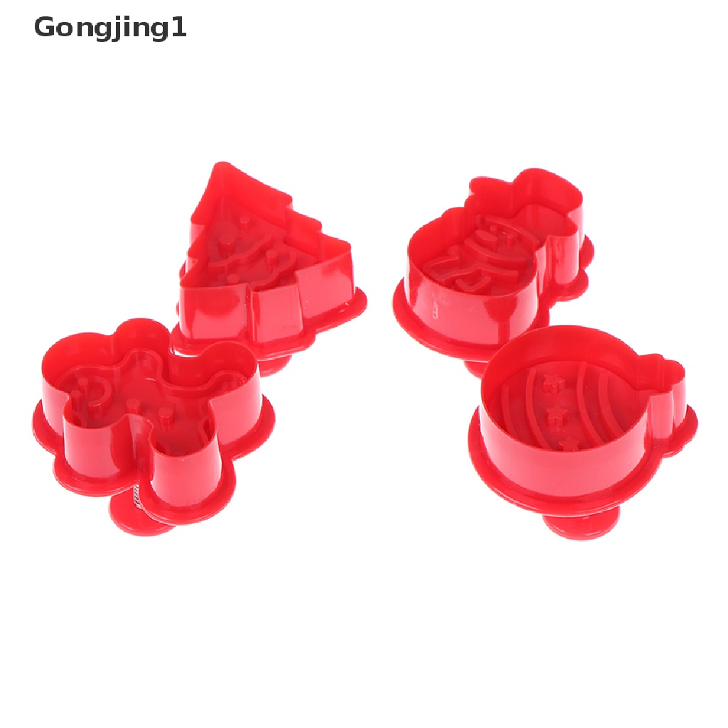 Gongjing1 4pcs / set Cetakan Kue / Biskuit / Cookies 3d diy