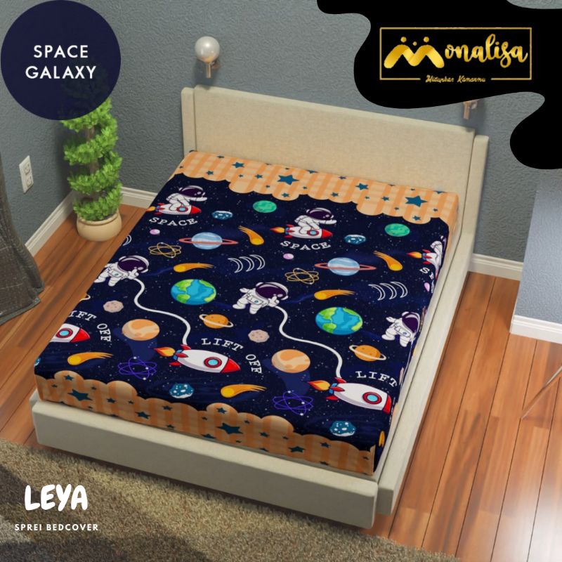 MONALISA Sprei Waterproof 180x200 King Size anti ompol-Space Galaxy