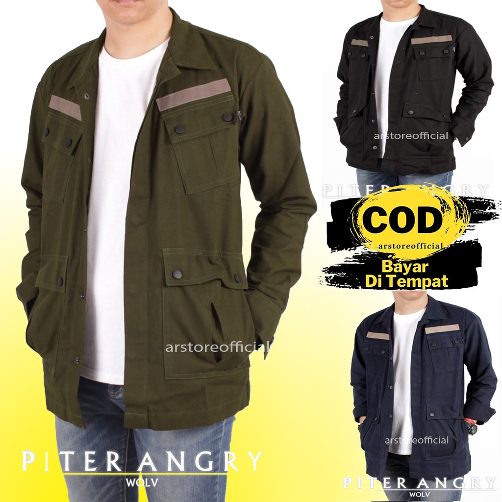 ARS Jaket Semi Parka Pria - Semi Parka Piter Angry - Trucker Jaket - Jaket Distro Pria