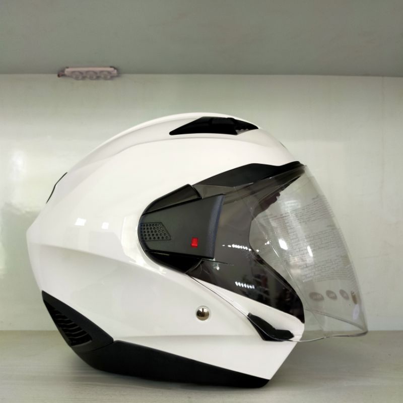 ZEUS HELM ZS 611 SOLID FLAIN WHITE ZEUS 611 PUTIH ORIGINAL TERMURAH
