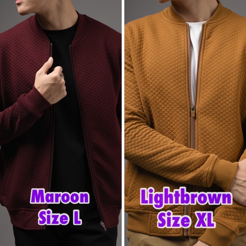 COMFY JACKET LIGHT BROWN MAROON MALE ID