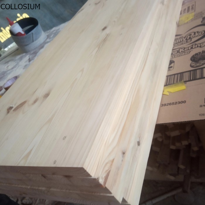 Papan Lebar 200 x 60 x 1,8 cm Papan Kayu Jati Belanda Papan Kayu Bisa Custom Ukuran Sesuai Kebutuhan