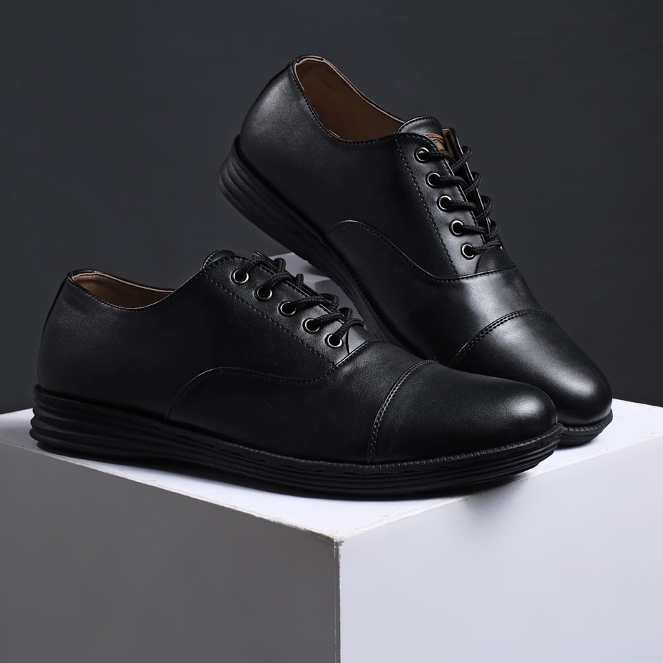 OXFORD MANA BLACK |ManNeedMe x Monday| Sepatu Pantofel Pria Formal ORIGINAL