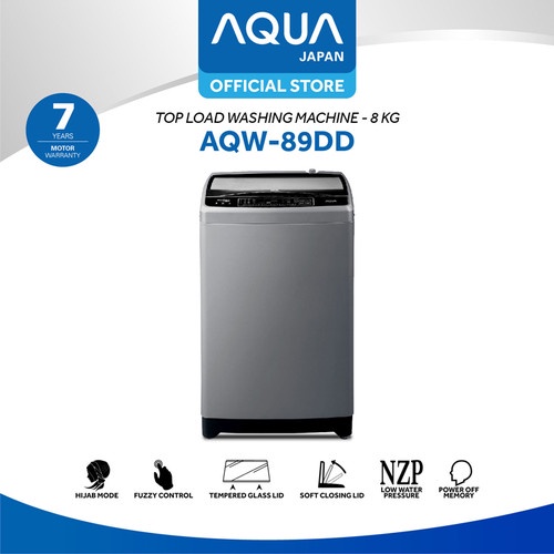 AQUA Japan Top Load Washing Machine 8 KG AQW 89 D 1 tabung