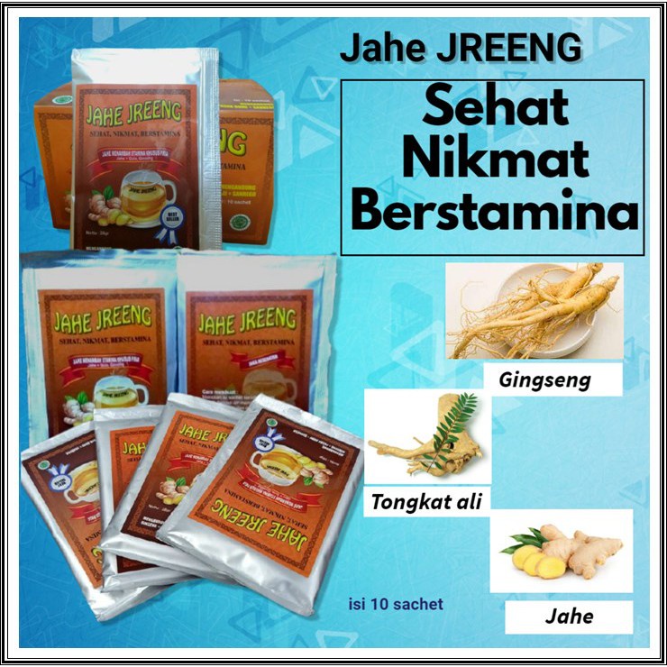

Bisa COD Jahe Jreeng - Jahe Jreng - Jahe kuat harga per box atau 10 sachet Serbuk Minuman Hangat