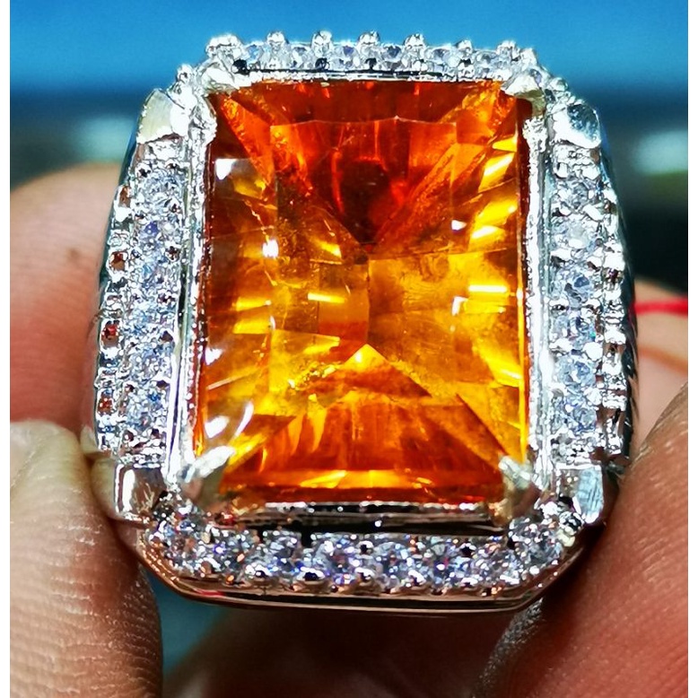 Batu permata natural madeira citrine