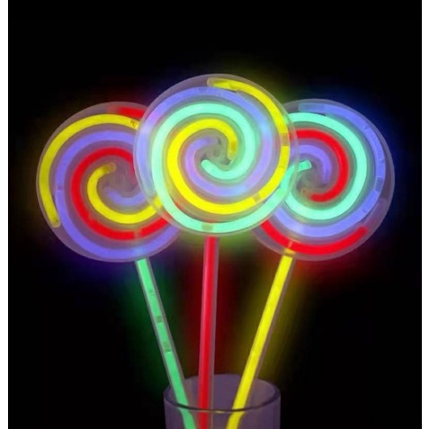 MAINAN ANAK GLOW STICK BENTUK SPIRAL/PERMEN (GLOWSTICK CANDY)