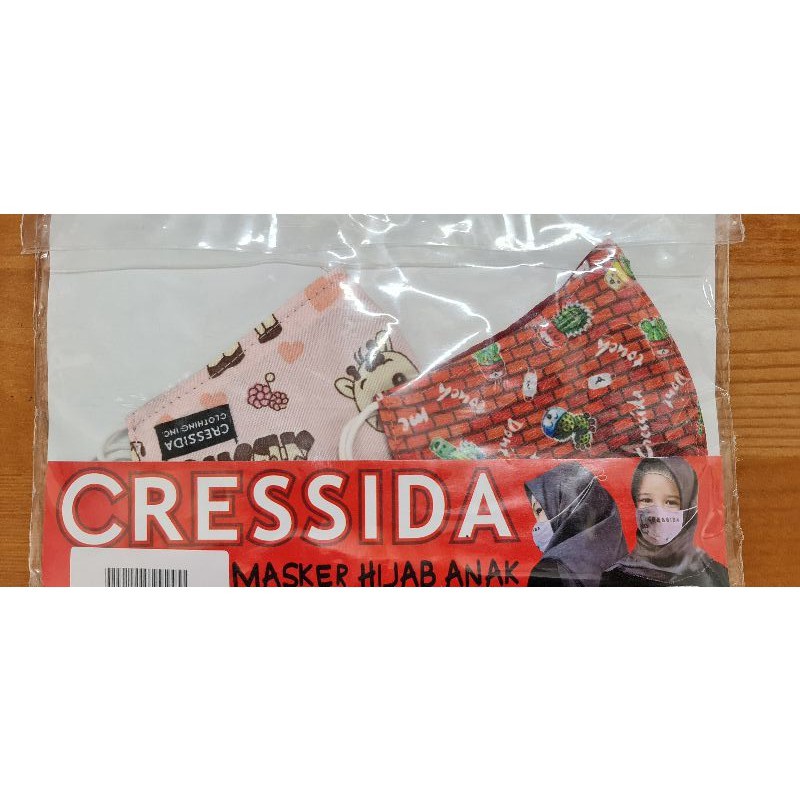 Masker cressida anak hijab isi 2 pcs