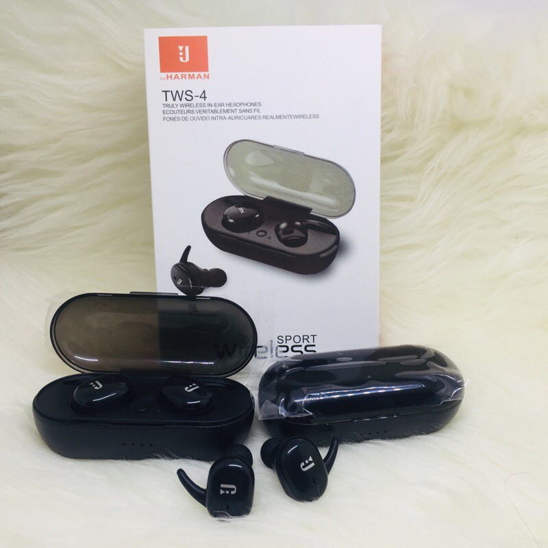 HEADSET BLUETOOTH JBL By HARMAN TWS4 Wireless EARPHONE - Stereo hansfree bluetooth murah