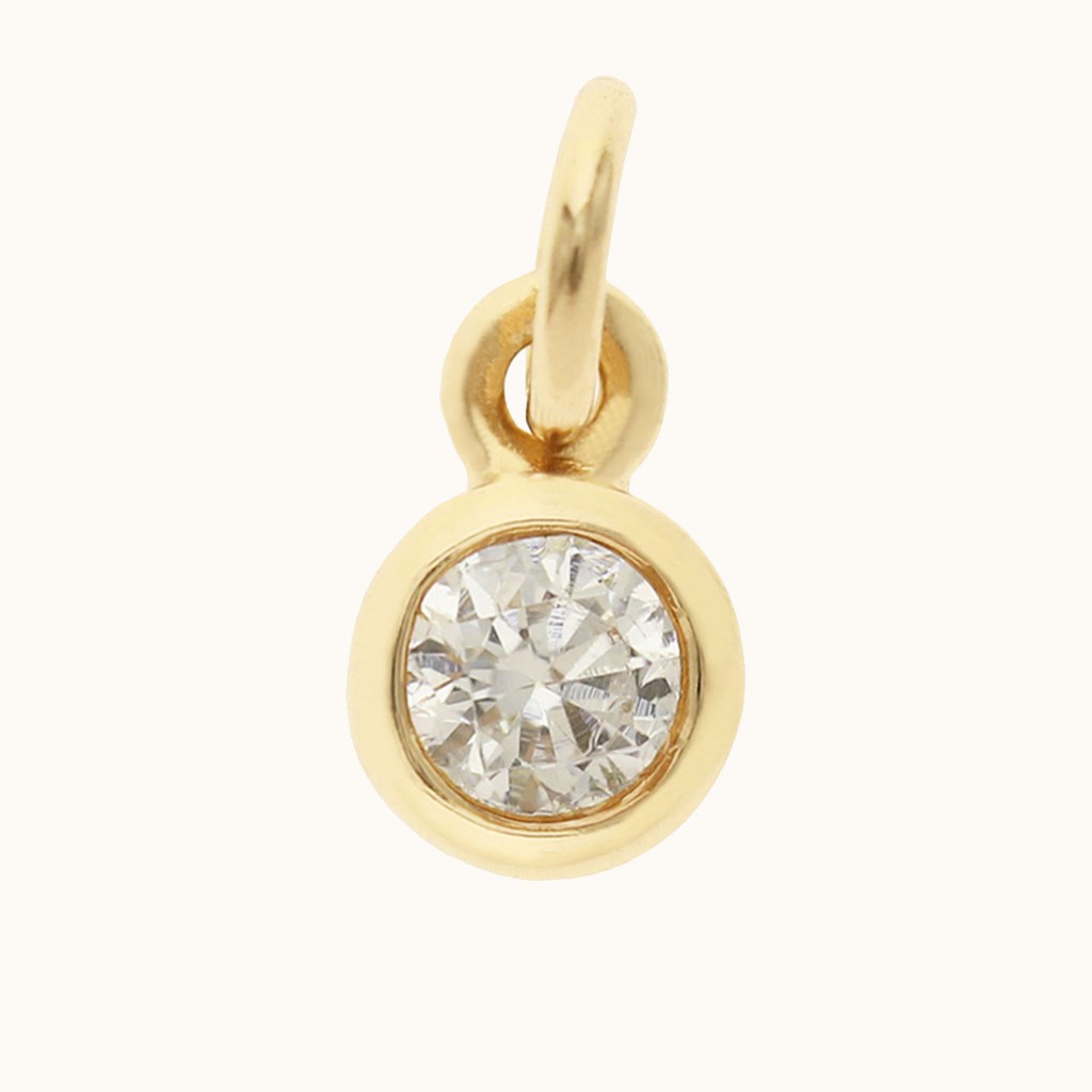 April Birthstone Pendant Charm - Liontin Kristal Swarovski - Batu Kelahiran April - LOULOUROSE