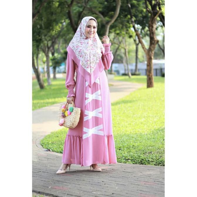 Baju Muslim / Wanita Terbaru Maxi Dres Gamis Syari Pesta Belleza