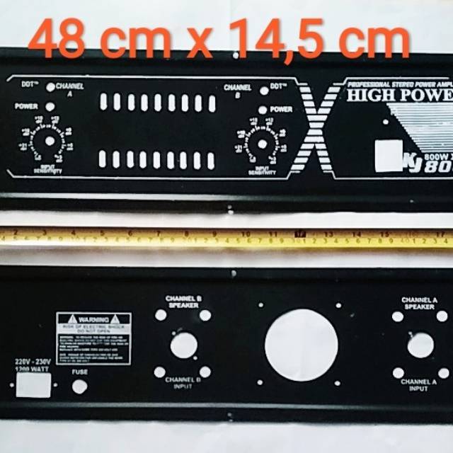 Panel Depan Belakang Box power amplifier sound system besar jumbo besi audio stereo