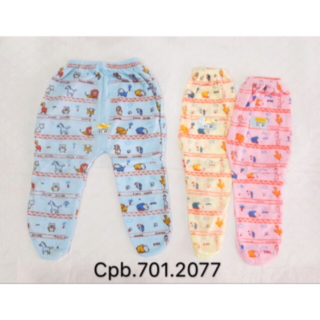 6pcs Celana panjang bayi kaki tertutup 0-12m wiedy