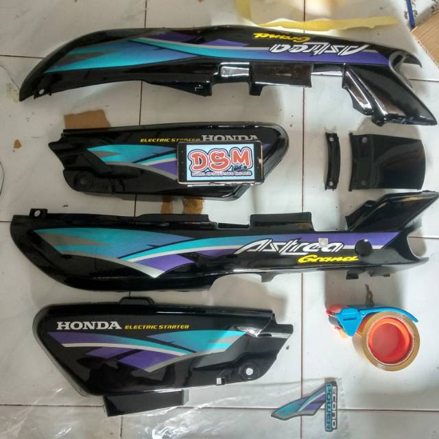 COVER BODY HONDA ASTREA GRAND STRIPING BIRU