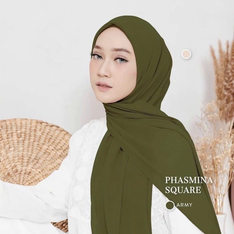 (KJI) HIJAB PASHMINA SQUARE PASHQU SEGIEMPAT DIAMOND ITALIANO